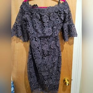 Gray Dress with dress Underlay